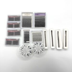 Bundle Mix Volume Clusters Lashes C D Curl 12D Lashes PreMade Fans Lashes Fluffy